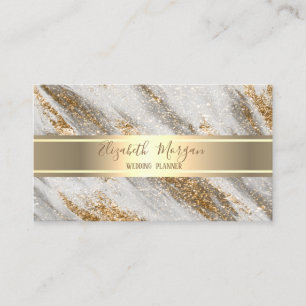 Elegant modern Luxury Gold Glitter, Gold Stripe Visitekaartje