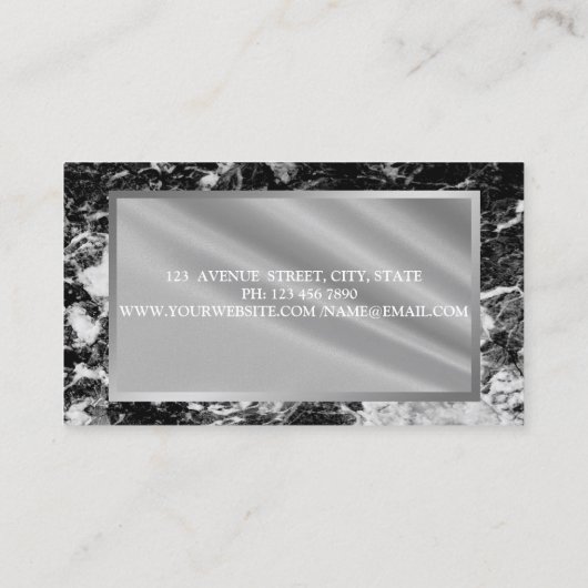 Elegant Modern, Marmer, Lijst Visitekaartje (Achterkant)