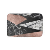 Elegant modern marmer, Roos Gold en zwarte driehoe Badmat (Voorkant)