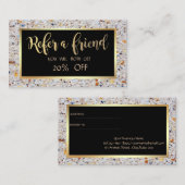 Elegant modern marmer Stone, Lijst verwijzingskaar Aanbevelingskaartje (Voorkant / Achterkant)