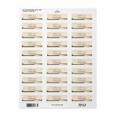 Elegant modern marmer, stripe-adreslabel etiket (Full Sheet)