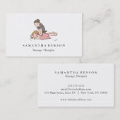 Elegant Modern Massage Therapist Visitekaartje (Voorkant / Achterkant)