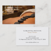 Elegant Modern Massage Therapist Visitekaartje (Voorkant / Achterkant)