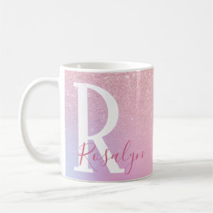 Elegant modern meisje ombre roze roze roos goud gl koffiemok