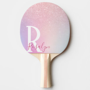 Elegant modern meisje ombre roze roze roos goud gl tafeltennisbatje