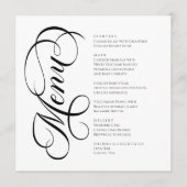 Elegant modern Menu Black and White (Devant)
