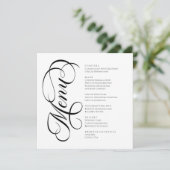 Elegant modern Menu Black and White (Debout devant)