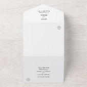 Elegant modern Menu Choice Wedding All In One Uitnodiging (Buitenkant)