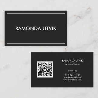 Elegant modern met QR-code Visitekaartje