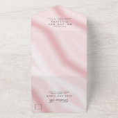 Elegant modern Metallic Roze White Simple Chic All In One Uitnodiging (Buitenkant)