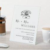 Elegant Modern Minimaal Bruiloft Audio Gastenboek Reclamebord Met Voetstuk (Insitu)