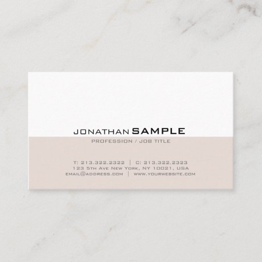 Elegant modern, minimaal design professioneel visitekaartje (Voorkant)