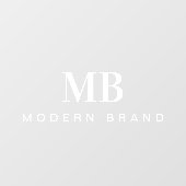 Elegant modern minimaal professioneel monogram raamsticker (Vel)