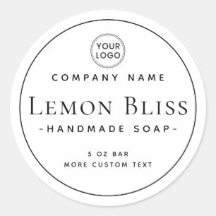 Elegant modern, minimaal rond productlabel ronde sticker