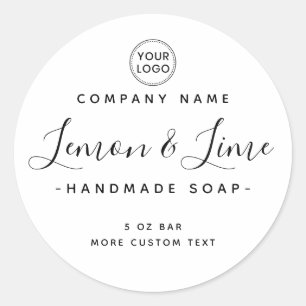 Elegant modern, minimaal rond productlabel ronde sticker