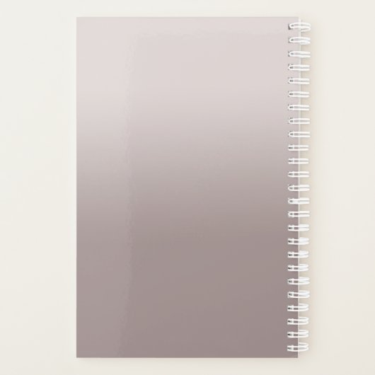 Elegant modern minimaal roos goudgrijze wereldkaar planner (Achterkant)
