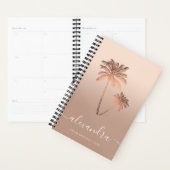 Elegant modern minimaal roos goudpalmen planner (Display)
