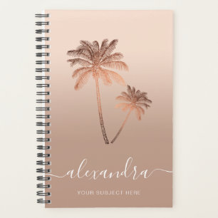 Elegant modern minimaal roos goudpalmen planner