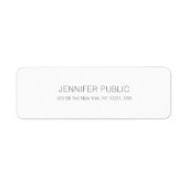 Elegant modern, minimaal, wit vlak etiket (Voorkant)