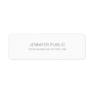 Elegant modern, minimaal, wit vlak etiket