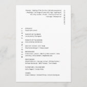 Elegant modern Minimale Calligrafiescript Wedding Programma (Achterkant)