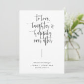 Elegant modern Minimale Calligrafiescript Wedding Programma (Staand voorkant)