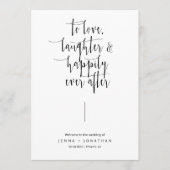 Elegant modern Minimale Calligrafiescript Wedding Programma (Voorkant)