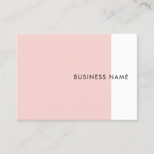 Elegant Modern Minimalist Blush Pink White Trendy Visitekaartje