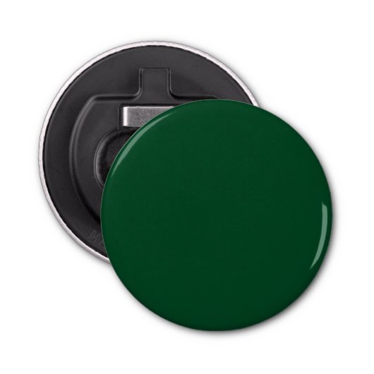 Elegant Modern Minimalist Forest Green Button Flesopener (Voorkant)