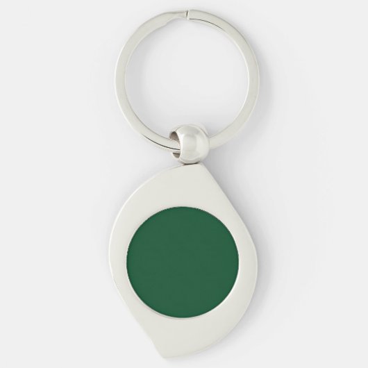 Elegant Modern Minimalist Forest Green Sleutelhanger (Voorkant)