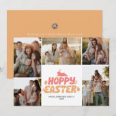 Elegant Modern Minimalist Happy Easter 5 Photo Feestdagenkaart (Voorkant / Achterkant)