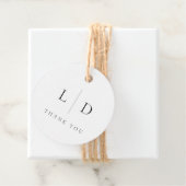 Elegant Modern Minimalist Monogram Weddenschap Bedankjes Labels (In situ)