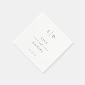 Elegant Modern Minimalist Monogram Weddenschap Servet (Hoek)