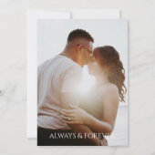 Elegant Modern Minimalist Photo Wedding Kaart (Achterkant)