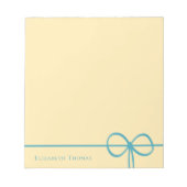 Elegant Modern Minimalist Stylish Girly Bow Notitieblok (Voorkant)