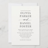 Elegant Modern Minimalist Wedding  Kaart (Voorkant)