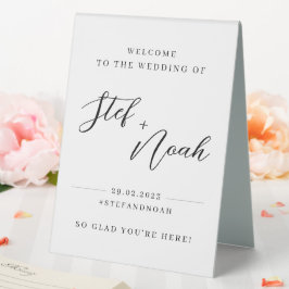 Elegant Modern Minimalist Wedding Welkomstbord