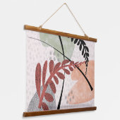 elegant modern , minimalistisch abstract blad gevl hangend wandkleed (Gebogen)