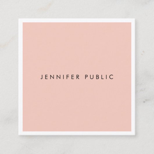 Elegant modern, minimalistisch design Professional Vierkante Visitekaartje (Voorkant)