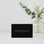 Elegant modern minimalistisch Gold Text Premium Bl Visitekaartje (Staand voorkant)