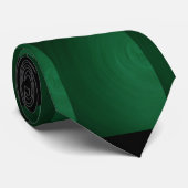 Elegant modern minimalistisch groen zwart stropdas (Opgerold)