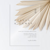 Elegant modern minimalistisch huwelijk acryl uitnodigingen