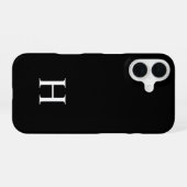 Elegant modern minimalistisch iPhone 16 hoesje (Achterkant horizontaal)