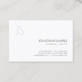 Elegant modern minimalistisch monogram eenvoudig p visitekaartje (Achterkant)