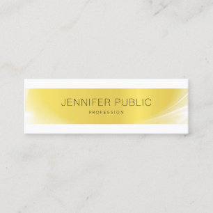 Elegant Modern Minimalistisch Ontwerp Goud Luxe Ee Mini Visitekaartje
