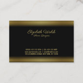 Elegant modern, minimalistisch ontwerp voor getand visitekaartje (Achterkant)