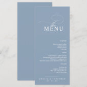 Elegant modern minimalistisch script bruiloft menu (Voorkant / Achterkant)