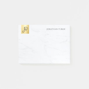 Elegant modern minimalistisch Sjabloon goud en mar Post-it® Notes