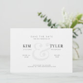 Elegant modern minimalistisch trouwerij save the date (Staand voorkant)