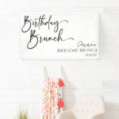 Elegant Modern Minimalistisch Verjaardagsbrunch Pa Spandoek (Insitu)